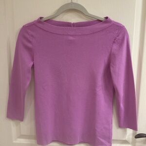 Talbots Lavender Ballet Neck Top